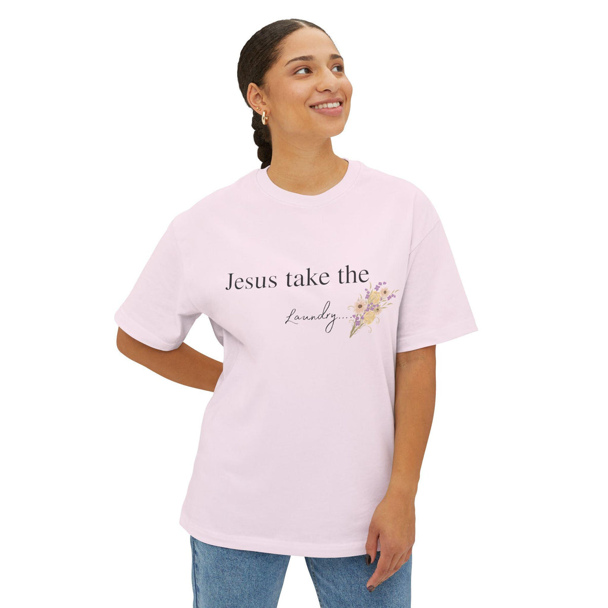Funny Christian Mom Shirt | Jesus Take the Laundry Tee | Boxy Comfort Colors Tee | Gift for Mom