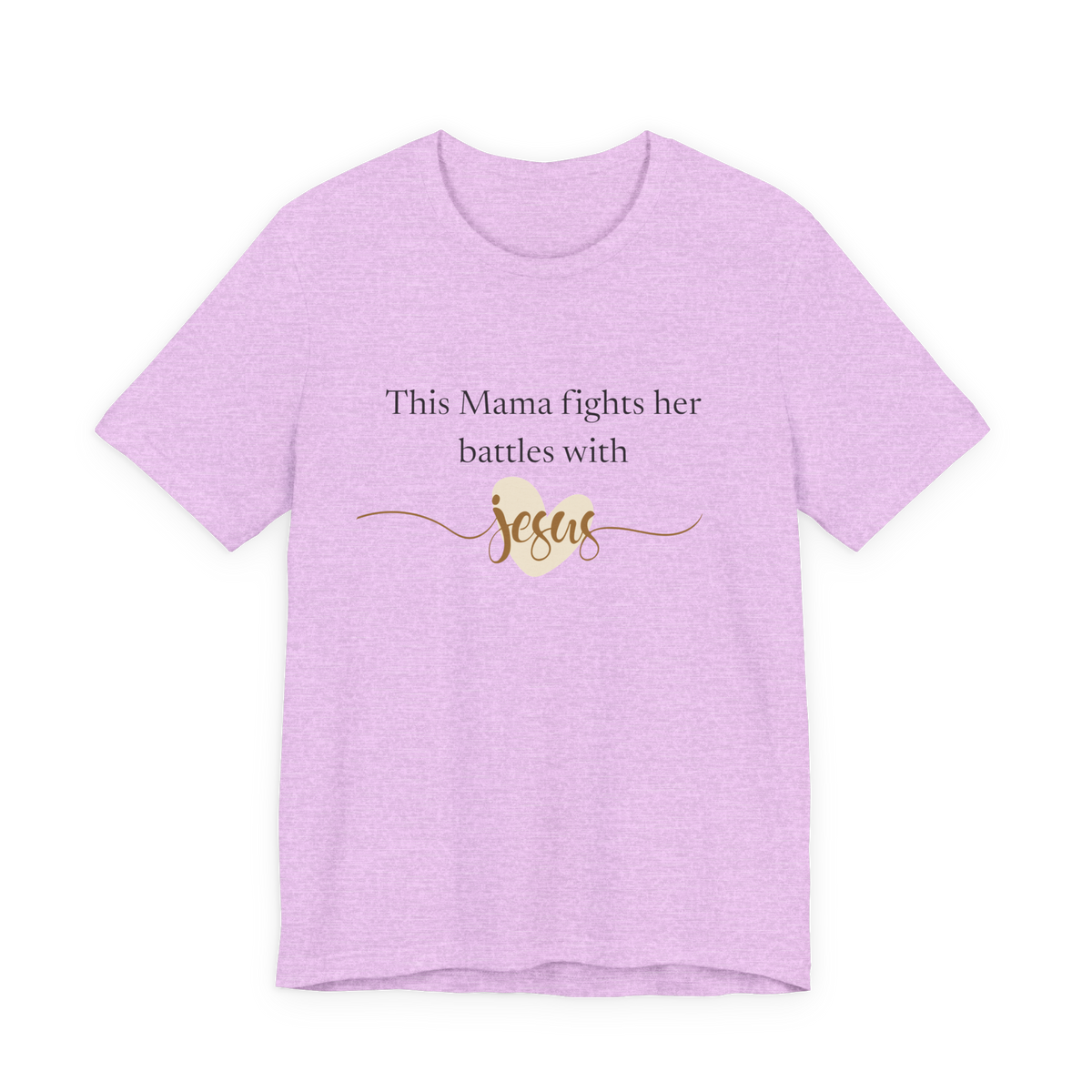 Christian Mom Shirt | Mama Fights Her Battles With Jesus | Faith Bella Canvas Tee | Gift for Mom