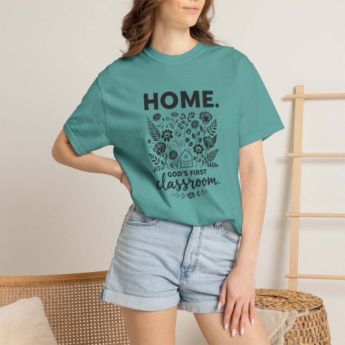 Home: God's First Classroom | Everyday Grace Garment-Dyed T-Shirt | Comfort Colors 1717