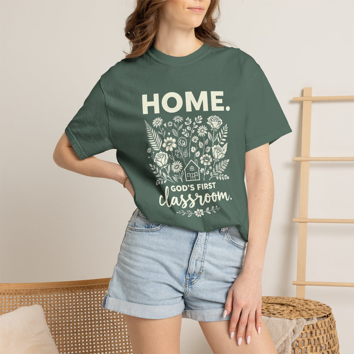 Home: God's First Classroom | Everyday Grace Garment-Dyed T-Shirt | Comfort Colors 1717