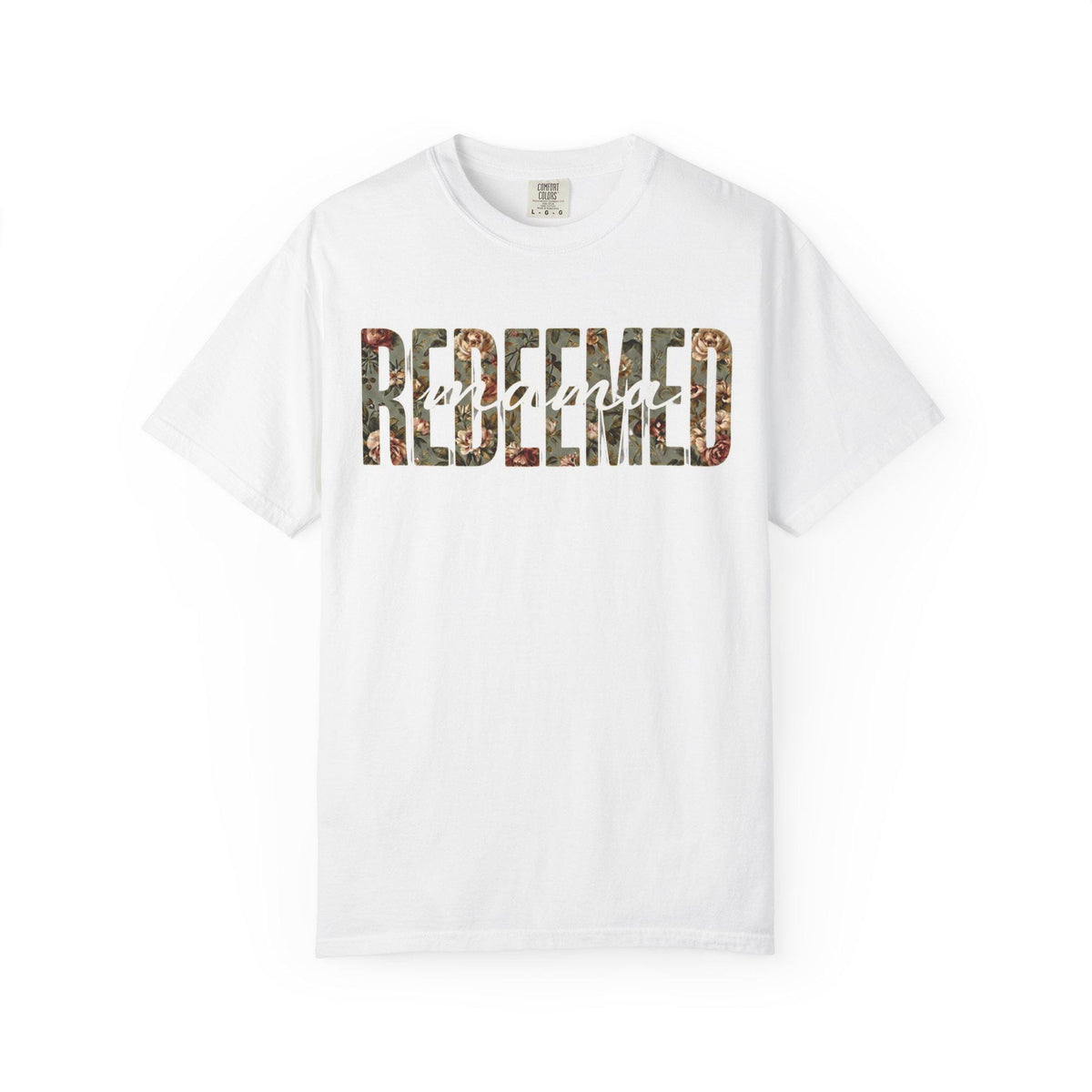 Redeemed Mama Shirt, Floral Christian Mom Tee, Faith Based Women’s T-Shirt, Scripture Inspired Graphic Tee, Soft Comfort Colors Style Shirt