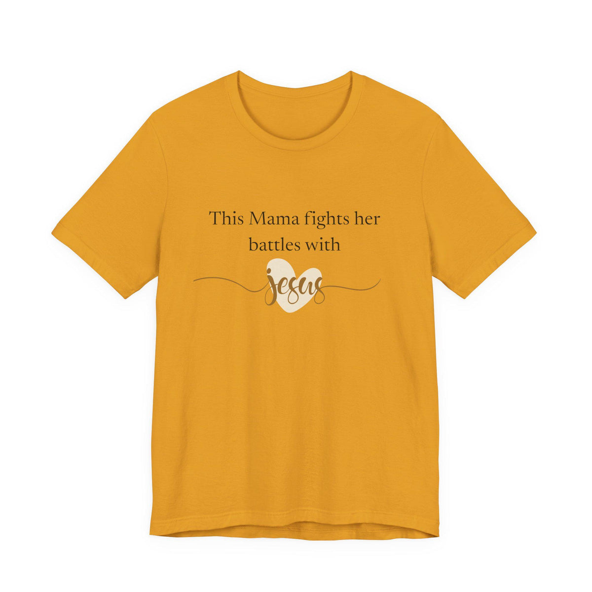 Christian Mom Shirt | Mama Fights Her Battles With Jesus | Faith Bella Canvas Tee | Gift for Mom