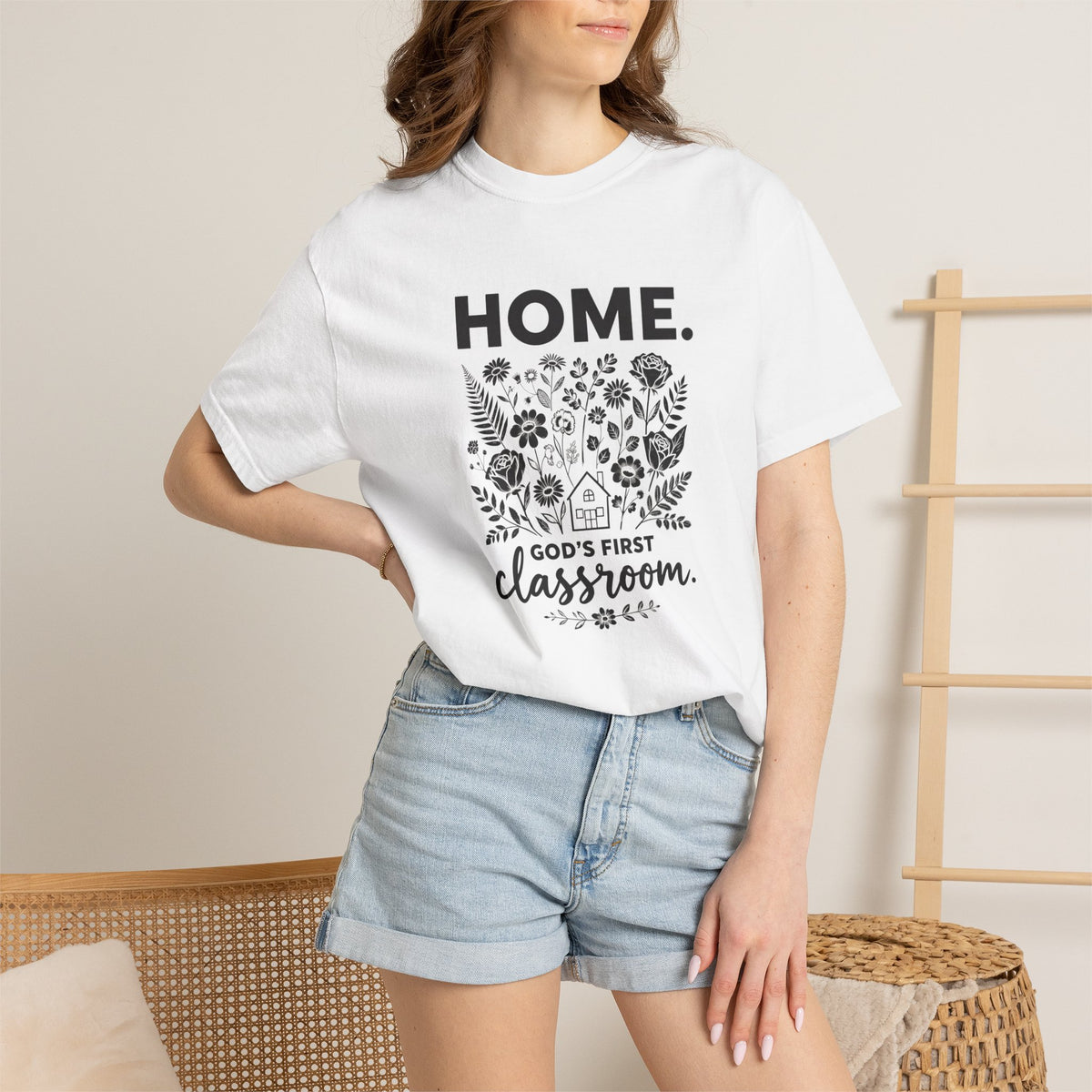 Home: God's First Classroom | Everyday Grace Garment-Dyed T-Shirt | Comfort Colors 1717