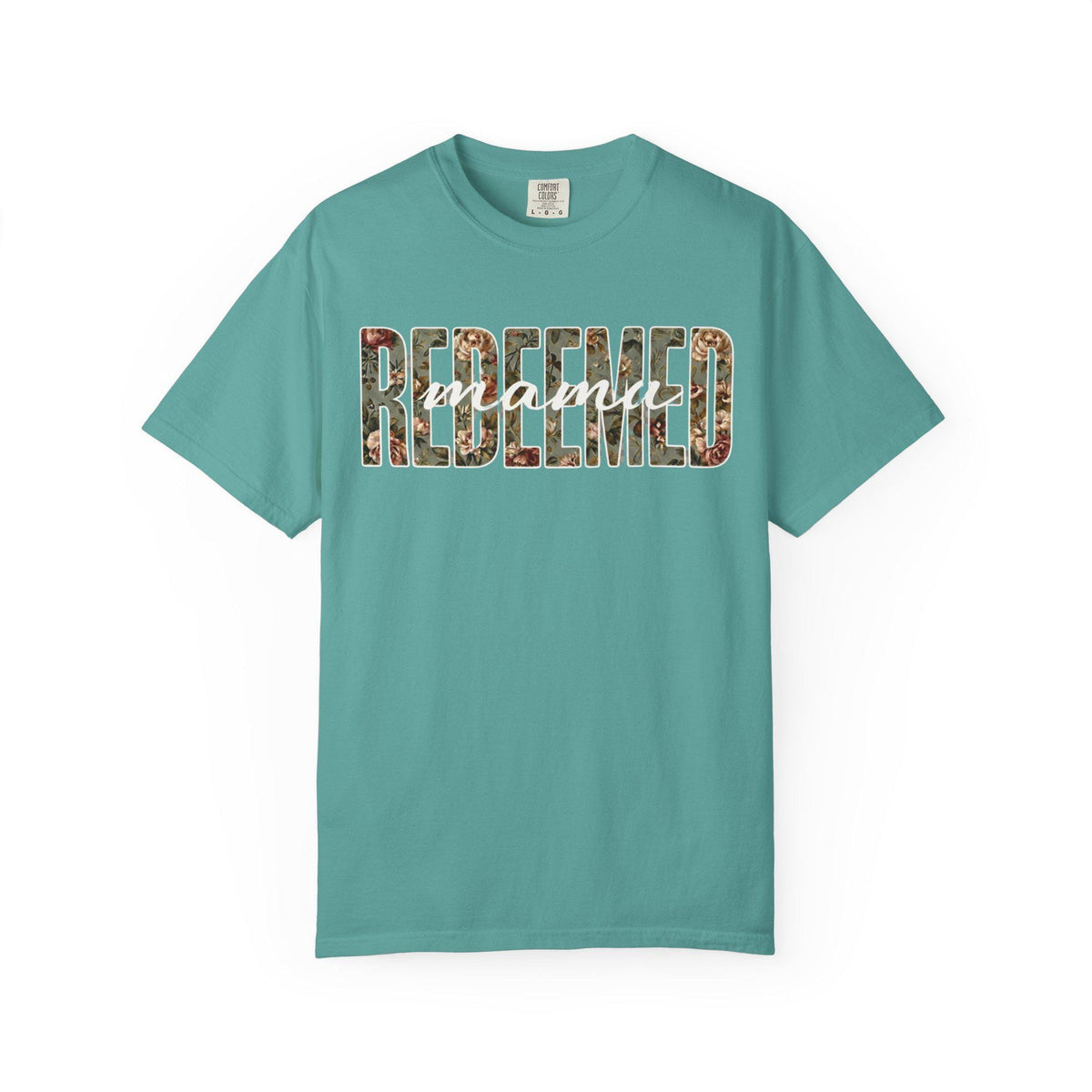 Redeemed Mama Shirt, Floral Christian Mom Tee, Faith Based Women’s T-Shirt, Scripture Inspired Graphic Tee, Soft Comfort Colors Style Shirt