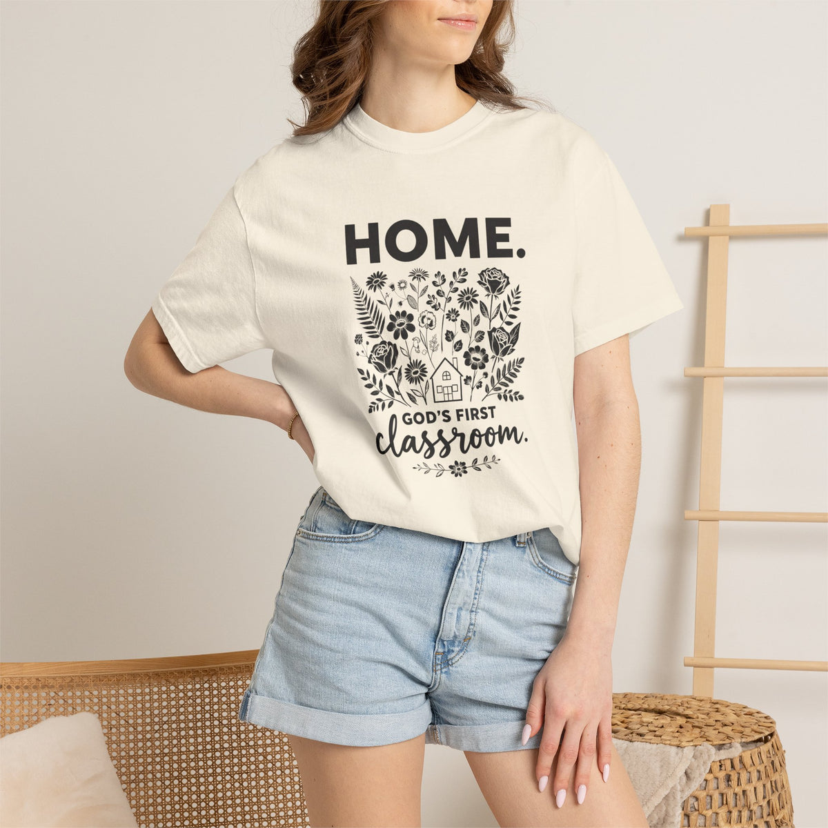 Home: God's First Classroom | Everyday Grace Garment-Dyed T-Shirt | Comfort Colors 1717