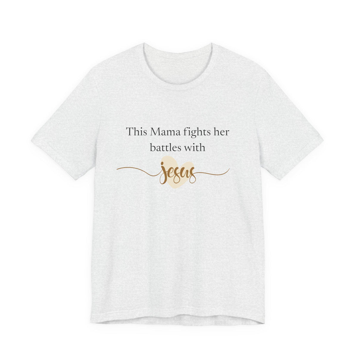 Christian Mom Shirt | Mama Fights Her Battles With Jesus | Faith Bella Canvas Tee | Gift for Mom