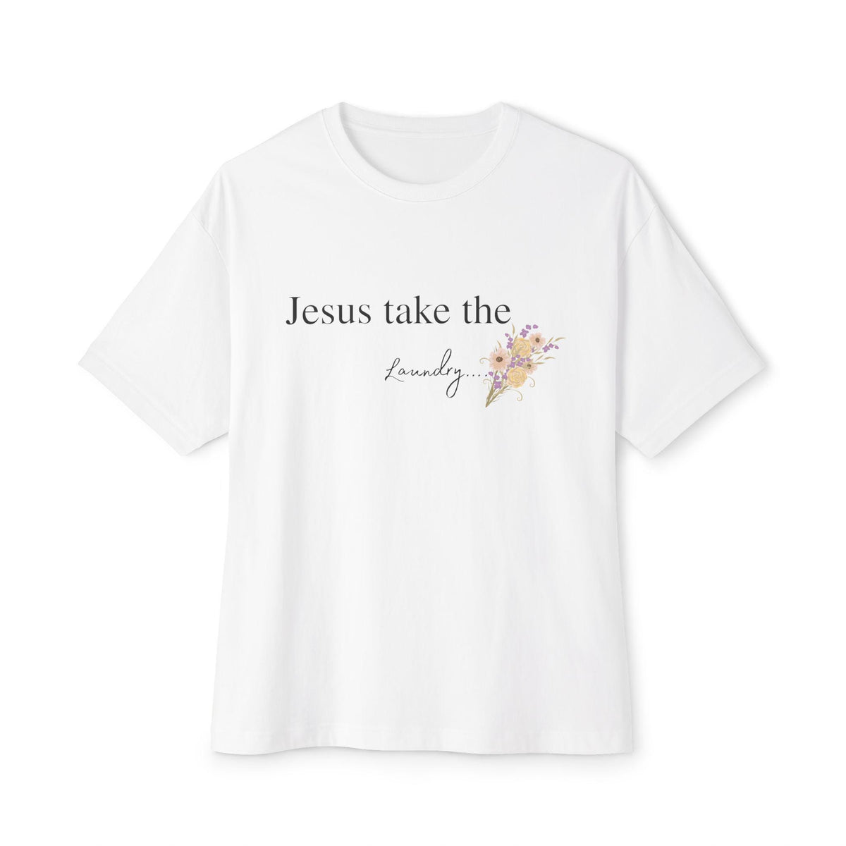 Funny Christian Mom Shirt | Jesus Take the Laundry Tee | Boxy Comfort Colors Tee | Gift for Mom