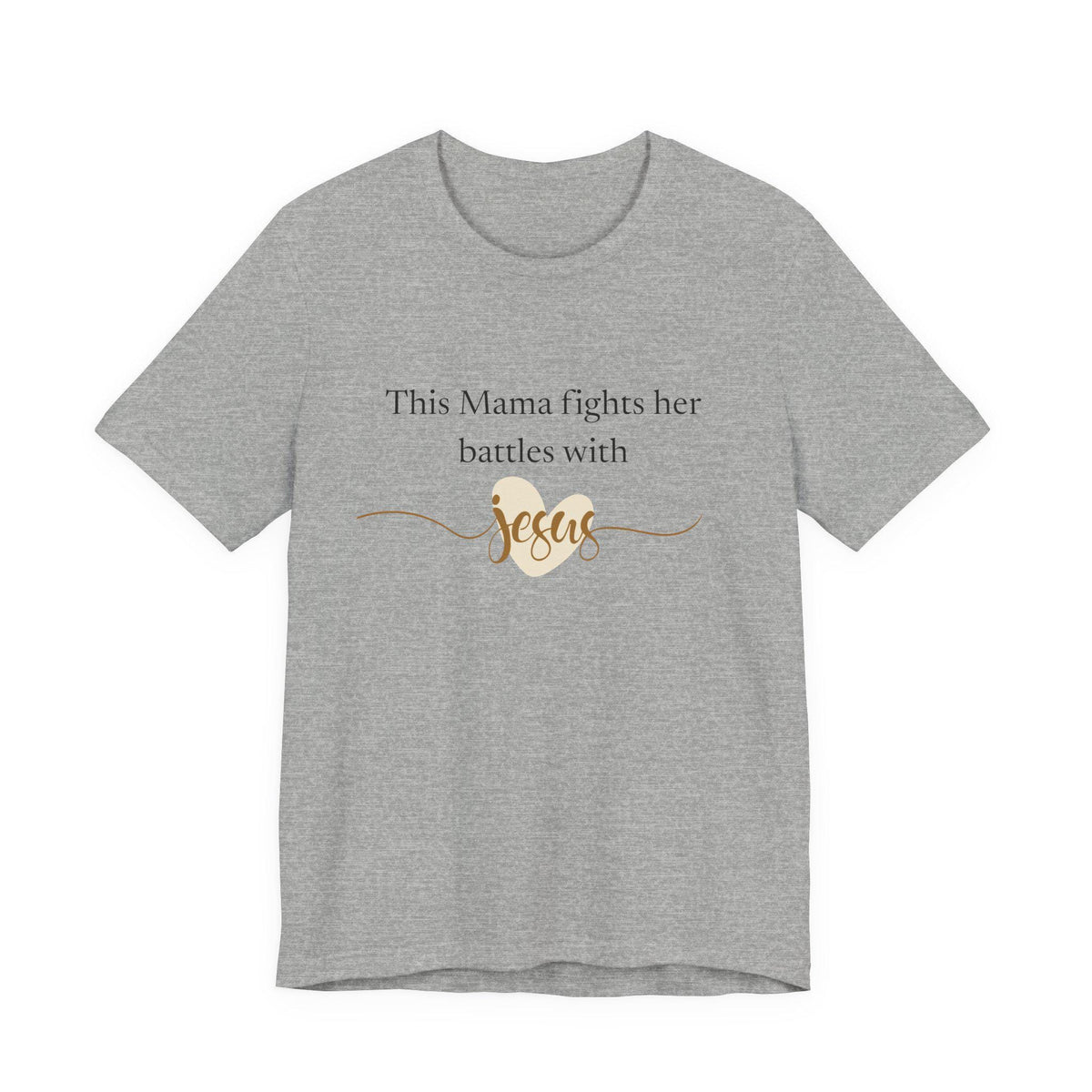 Christian Mom Shirt | Mama Fights Her Battles With Jesus | Faith Bella Canvas Tee | Gift for Mom