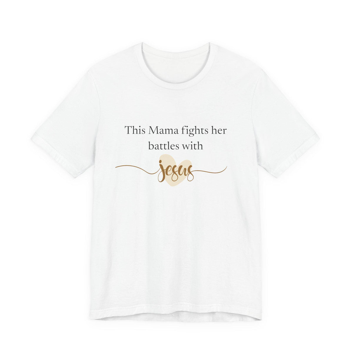 Christian Mom Shirt | Mama Fights Her Battles With Jesus | Faith Bella Canvas Tee | Gift for Mom