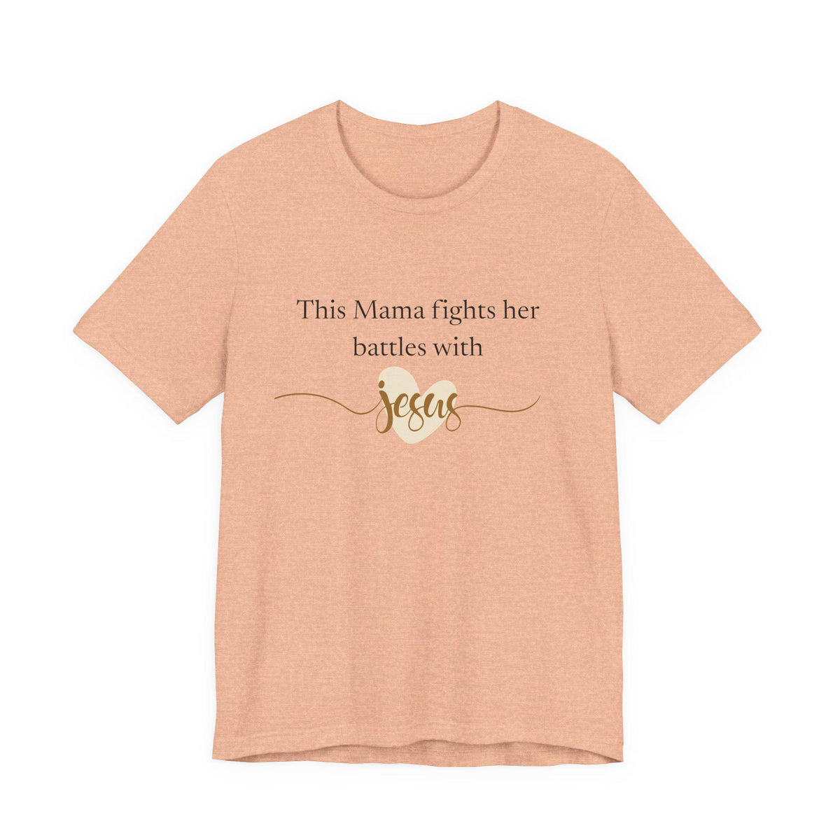 Christian Mom Shirt | Mama Fights Her Battles With Jesus | Faith Bella Canvas Tee | Gift for Mom