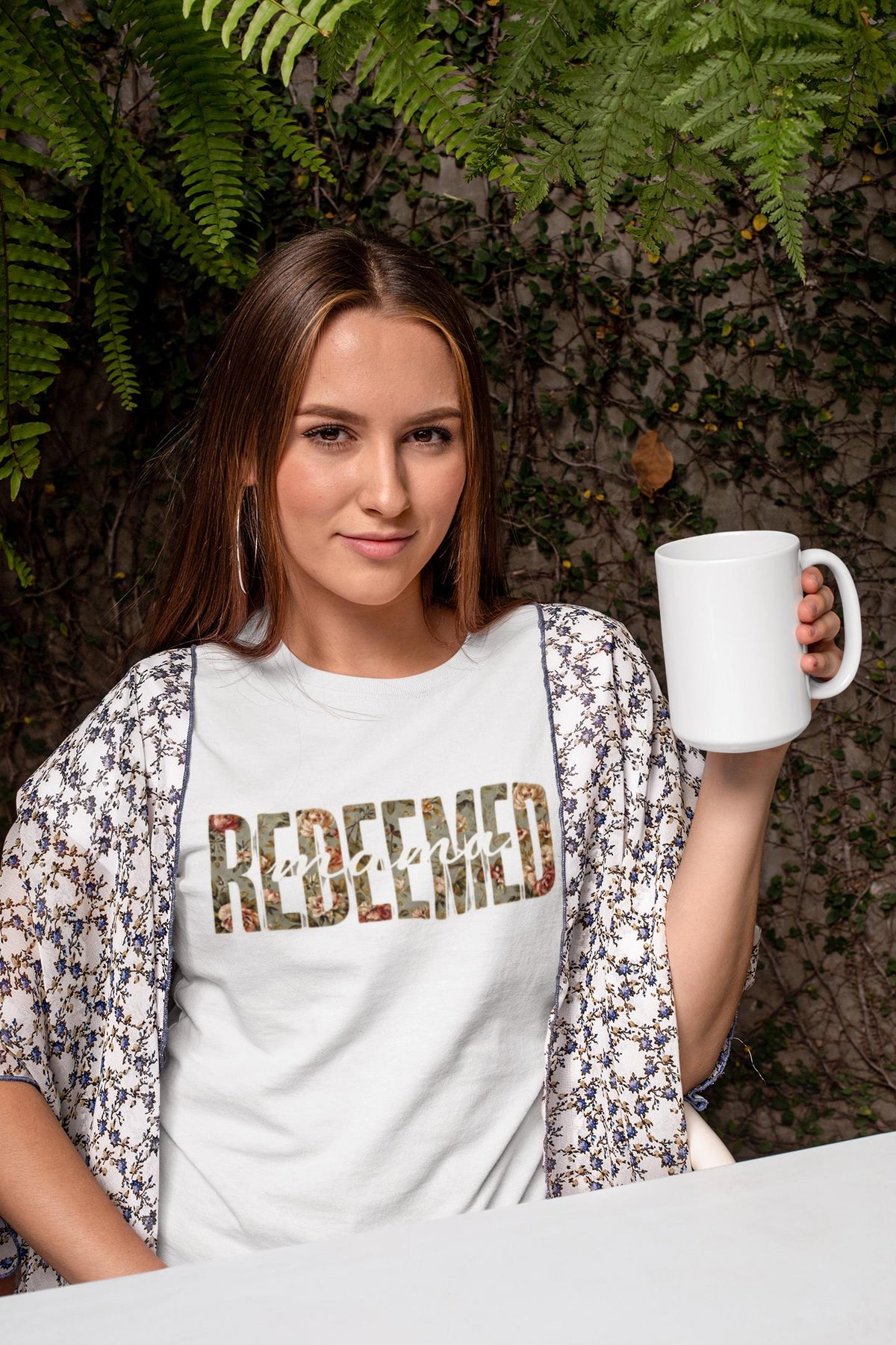 Redeemed Mama Shirt, Floral Christian Mom Tee, Faith Based Women’s T-Shirt, Scripture Inspired Graphic Tee, Soft Comfort Colors Style Shirt
