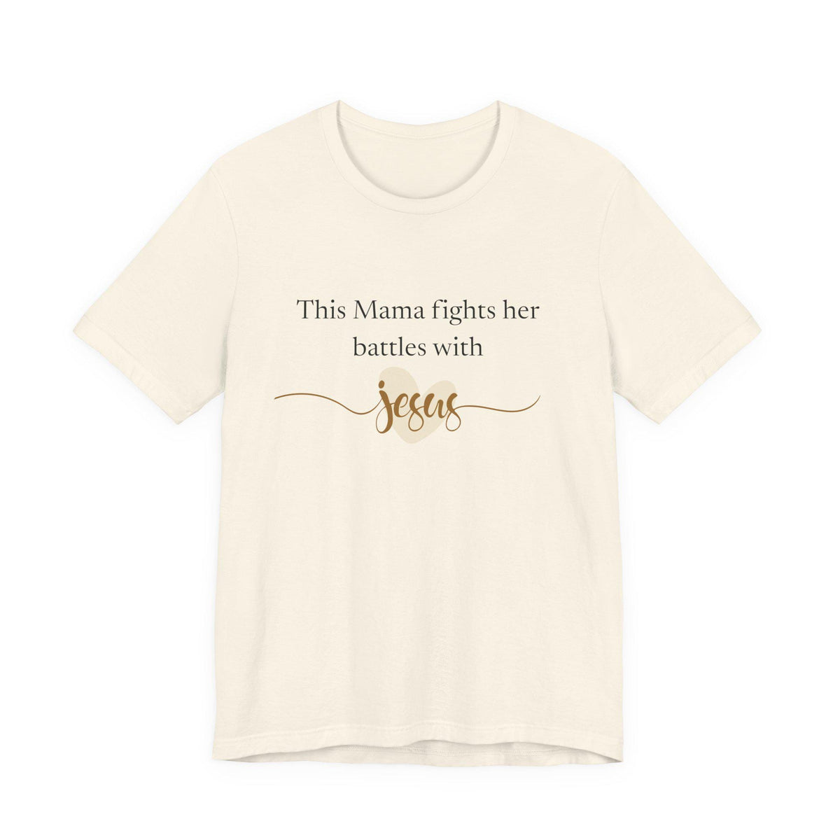 Christian Mom Shirt | Mama Fights Her Battles With Jesus | Faith Bella Canvas Tee | Gift for Mom