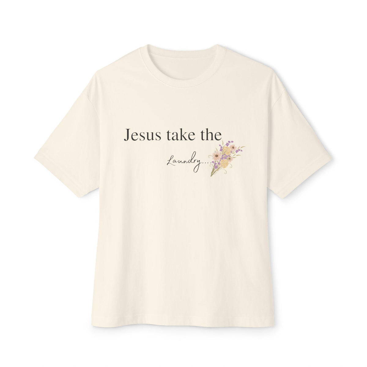 Funny Christian Mom Shirt | Jesus Take the Laundry Tee | Boxy Comfort Colors Tee | Gift for Mom
